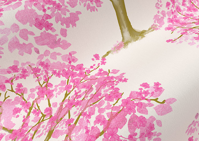 Classic Woodland, Pink Blossom - Twist&Fit Roman Blind - Image 4